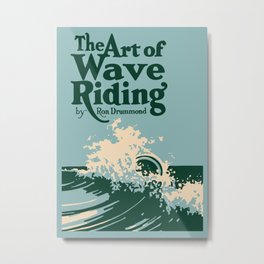 The Art of Wave Riding 1931, First Surfing Book Artwork, for Wall Art, Prints, Posters, Tshirts, Men, Women, Kids Metal Print | Great, Vintage, Beach, Wave, Old, Water, Unique, Board, Surf, Ocean 