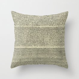 The Rosetta Stone // Parchment Throw Pillow