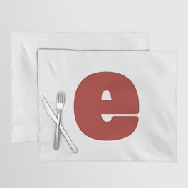 e (Maroon & White Letter) Placemat