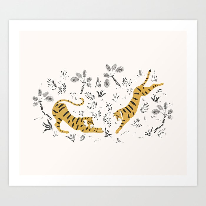 Tiger Dive Art Print