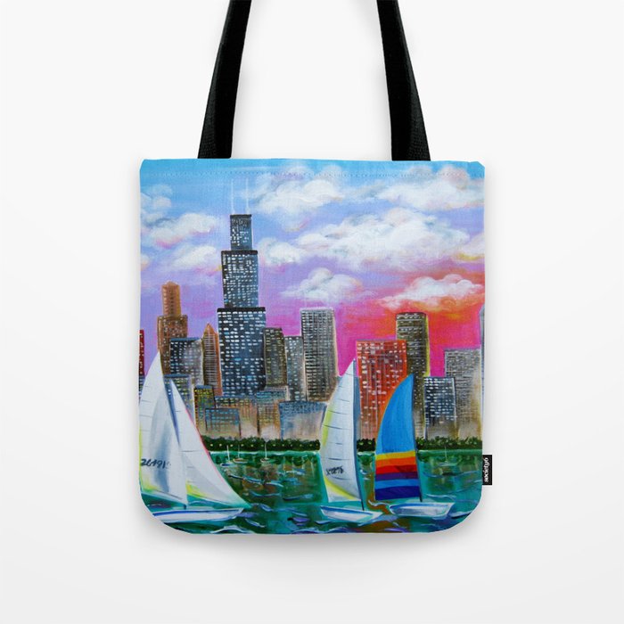 Magnificent Chicago Skyline Tote Bag