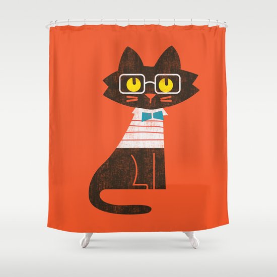 Fitz - Preppy cat Shower Curtain