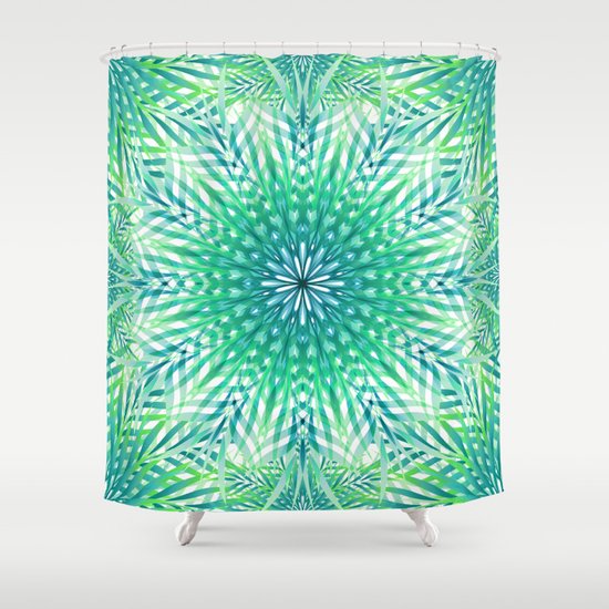 Palm Leaf Mandala Shower Curtain
