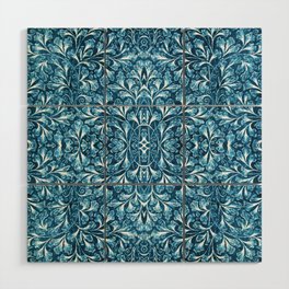 VICTORIAN BLUE TILE BACKGROUND. Wood Wall Art
