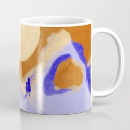Desert Moon Landscape in Periwinkle Dusk Coffee Mug