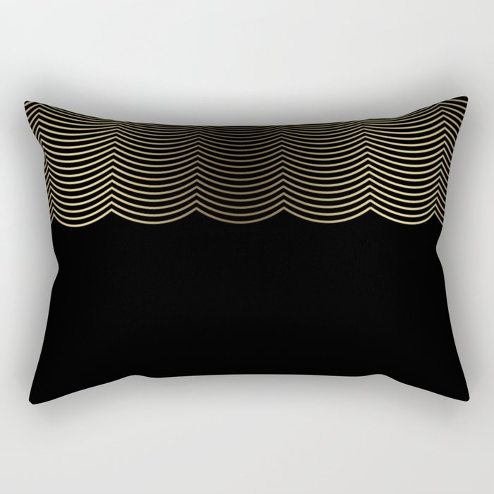 Golden Scallop Rectangular Pillow