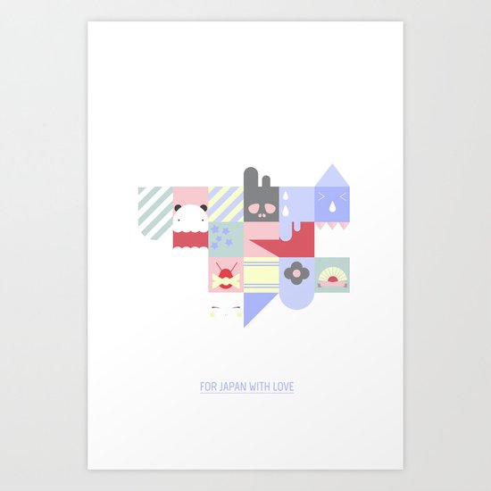 For Japan with love 2 Art Print