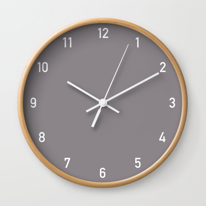 Numbers Clock - Taupe Wall Clock