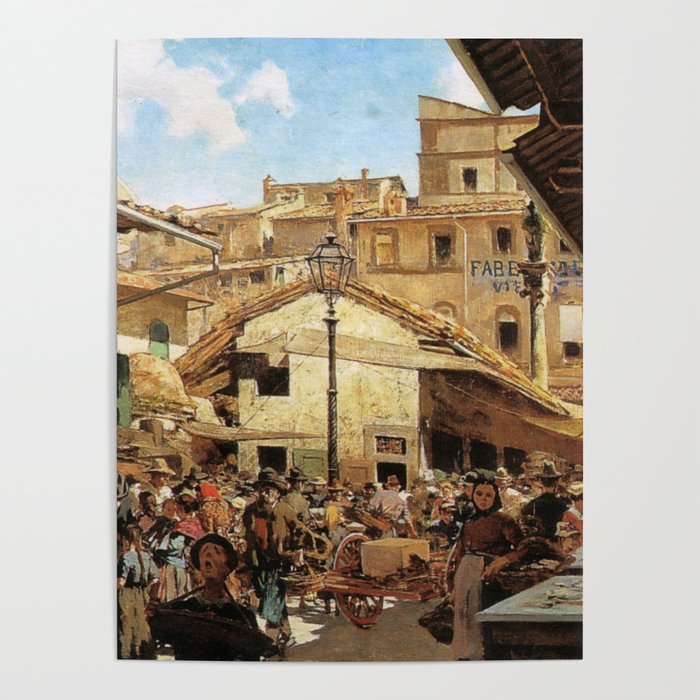 Mercato Vecchio A Firenze 1882 By Telemaco Signorini | Reproduction | Italian Painter Poster