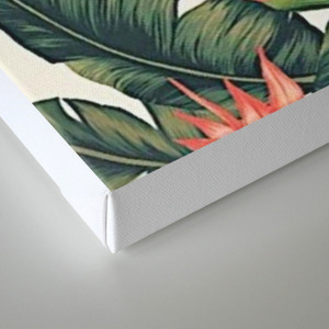 Palm Leaf & Flower Print Canvas Print by jul🕊 | Society6