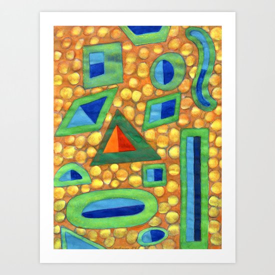 Collection of different Shapes with Double Fillings Art Print