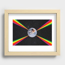 Rainbow Moon Recessed Framed Print