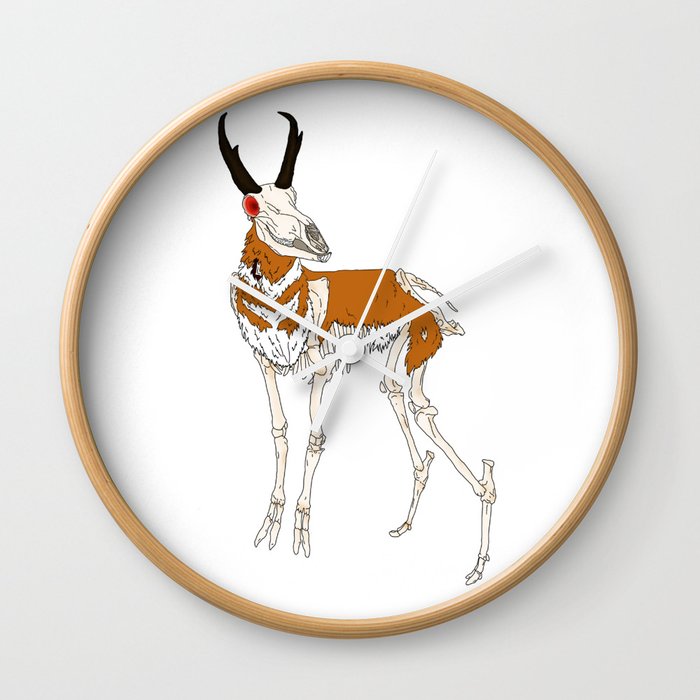 Zombie Pronghorn Wall Clock