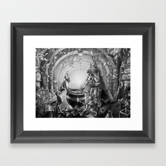 Temporary station Framed Art Print