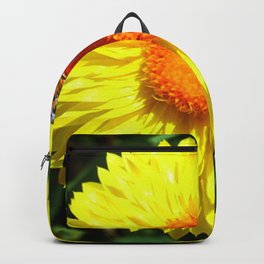 Yellow Paper Daisy with Bee Backpack