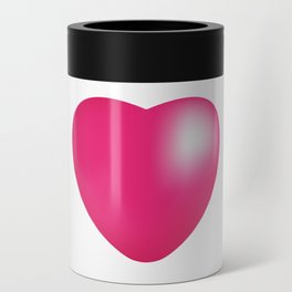 pink heart 3d Can Cooler