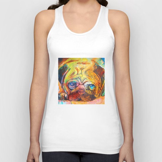 Pop Art Pug Unisex Tank Top