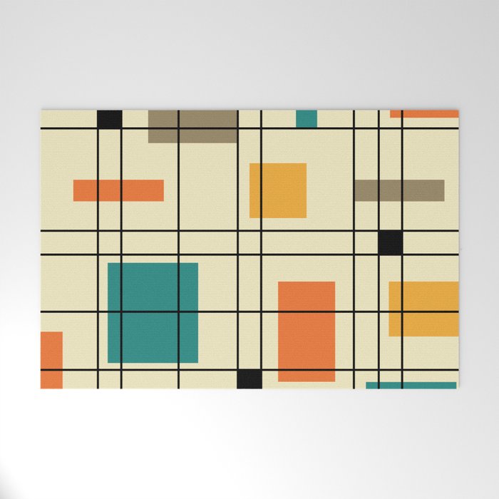 1950 S Abstract Art Welcome Mat By Zennykenny Society6