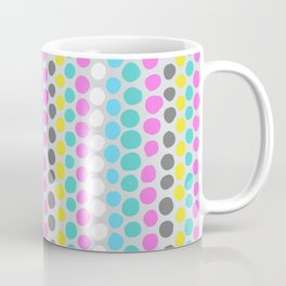 Happy hand drawn dots aqua purpl Coffee Mug