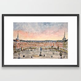 Plaza Mayor de Madrid, Spain Framed Art Print