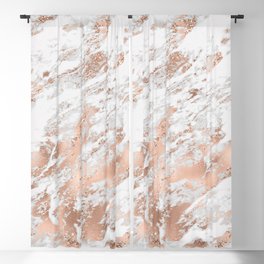 Beautiful Rose Gold Marble Pattern Blackout Curtain