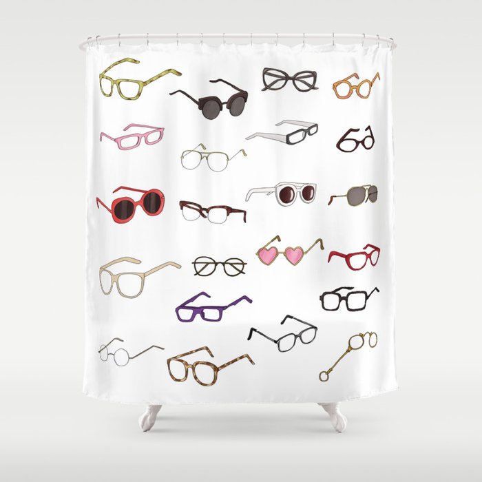 glasses Shower Curtain