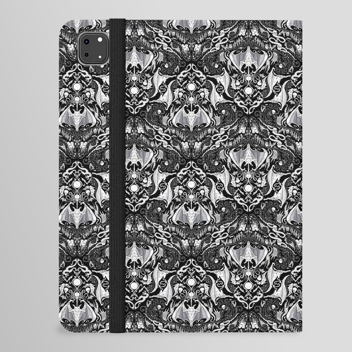 Bats And Beasts - Black and White iPad Folio Case