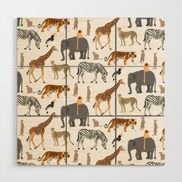 Zoo Safari Jungle Animals Wood Wall Art