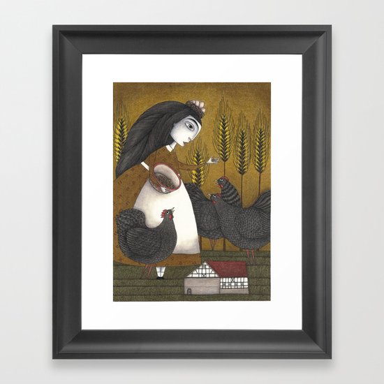 Ira's Hens Framed Art Print