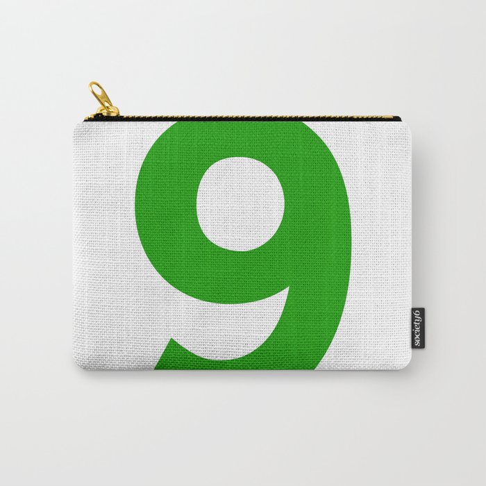 Number 9 (Green & White) Carry-All Pouch