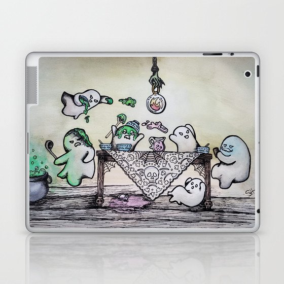 Ghost Family Food Fight Laptop & iPad Skin