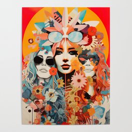 PLUR Flower Power Wall Art Poster Poster