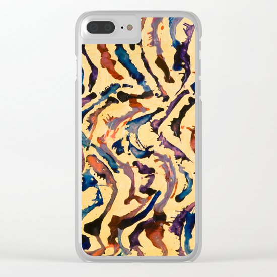 Tribal Waves Clear iPhone Case