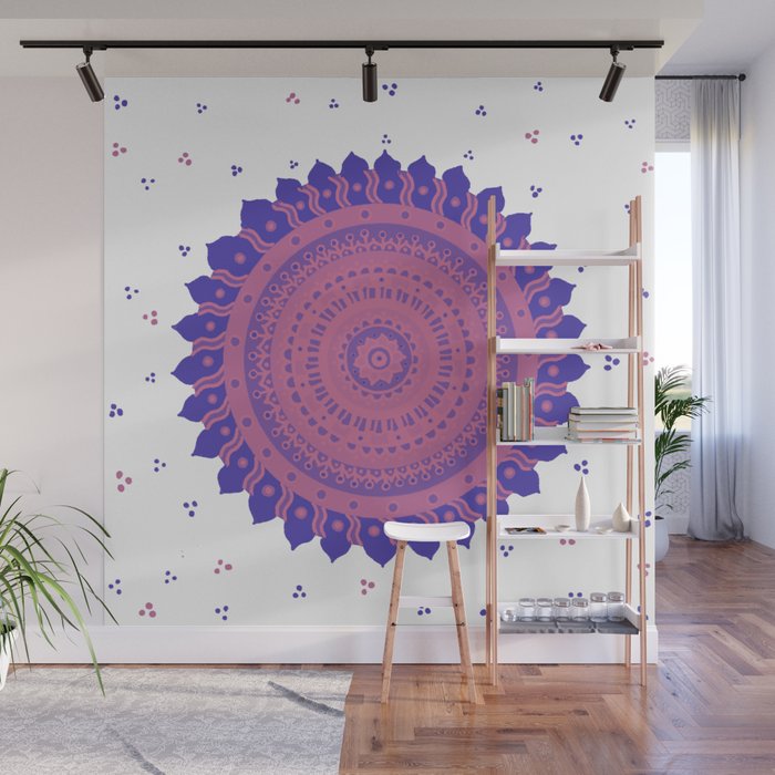  Flower Mandala - Midnight Hues Wall Mural