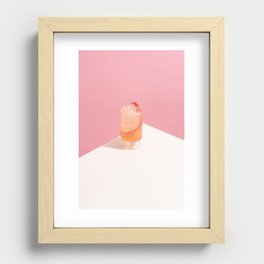 Watermelon Pink Summer Cocktail Recessed Framed Print
