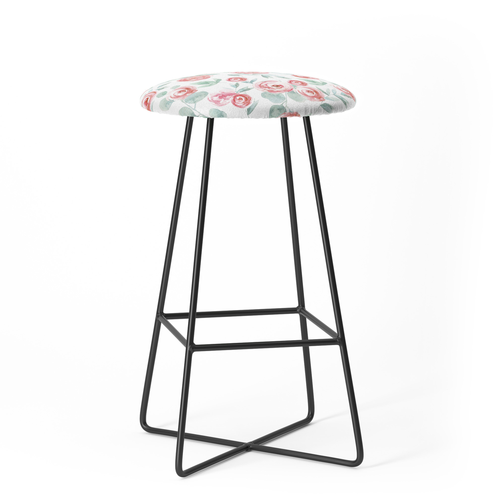 Red Roses Bar Stool by naturemagick