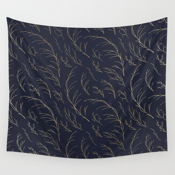 Navy and gold tapestry discount