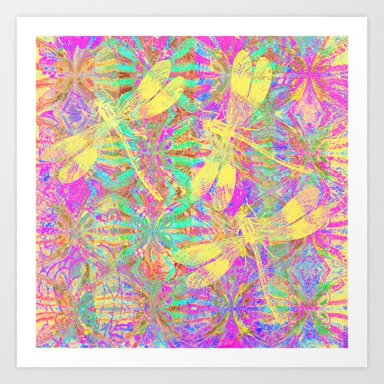 A Dragonflies ZQ Art Print