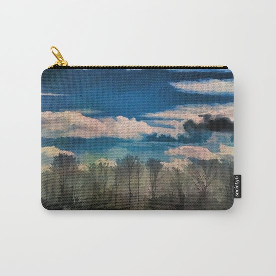 Watercolor Foggy Woodlands Carry-All Pouch