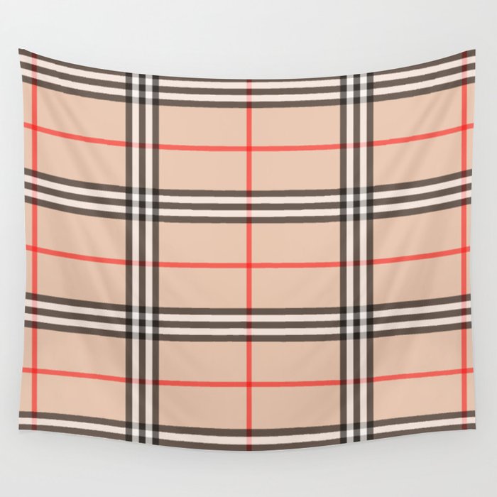  Pattern strikes with brown backgound Wall Tapestry