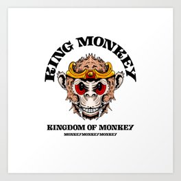 King Monkey Art Print