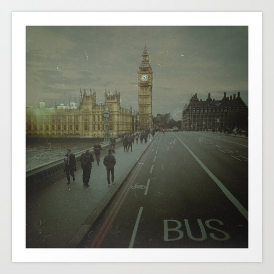London. Over The Bridge. Art Print