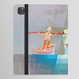 Remix The Seafarers Painting by Paul Klee Bauhaus Abstract Art iPad Folio Case
