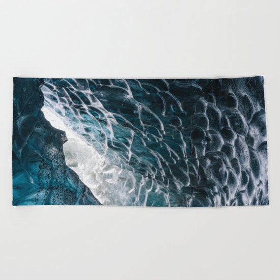 Cave of waves Beach Towel