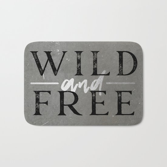 Wild and Free Silver Bath Mat