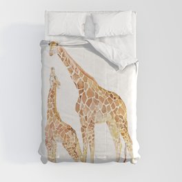 Mother and Baby Giraffes Comforter