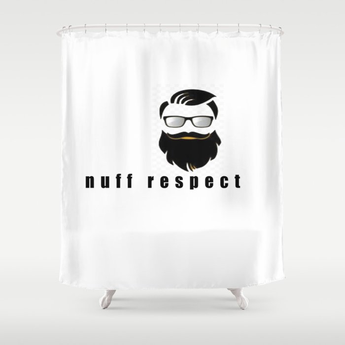 nuff respect beard man Shower Curtain