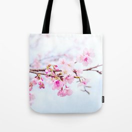 Japanese cherry-blossom tree, ‘Oh-kanzakura’ Tote Bag