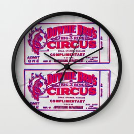 Circus - Retro-Ticket Wall Clock