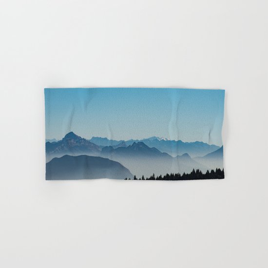 Blue Valley #mountains II Hand & Bath Towel